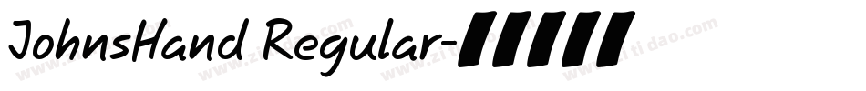JohnsHand Regular字体转换